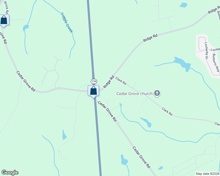 map of restaurants, bars, coffee shops, grocery stores, and more near 8650 Ridge Road in Fairburn