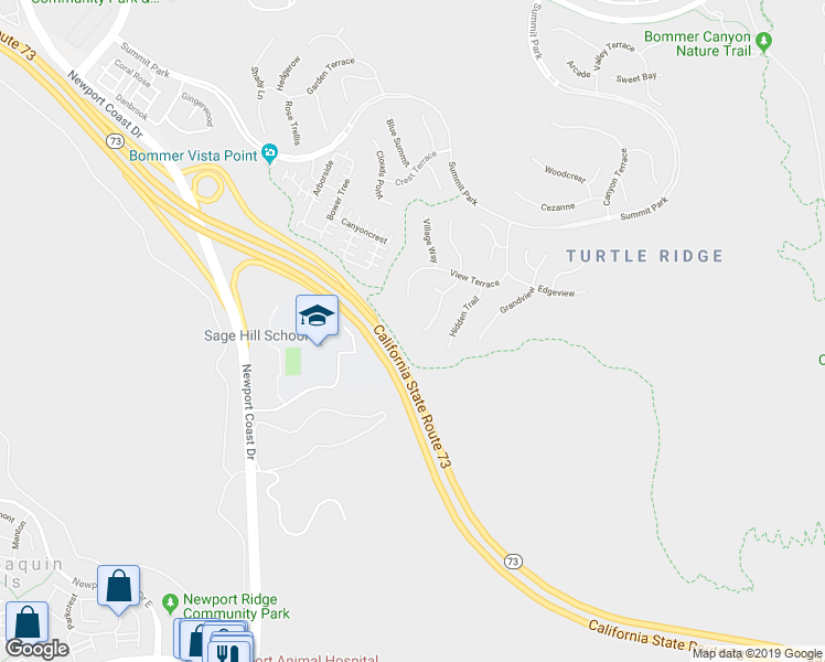 map of restaurants, bars, coffee shops, grocery stores, and more near 21 Summer House in Irvine