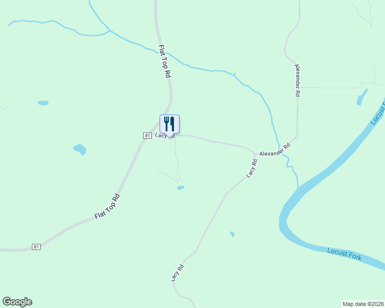 map of restaurants, bars, coffee shops, grocery stores, and more near 3908 Lacy Road in Quinton