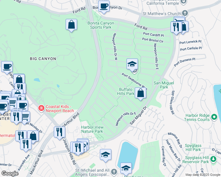 map of restaurants, bars, coffee shops, grocery stores, and more near 1837 Port Wheeler Pl in Newport Beach