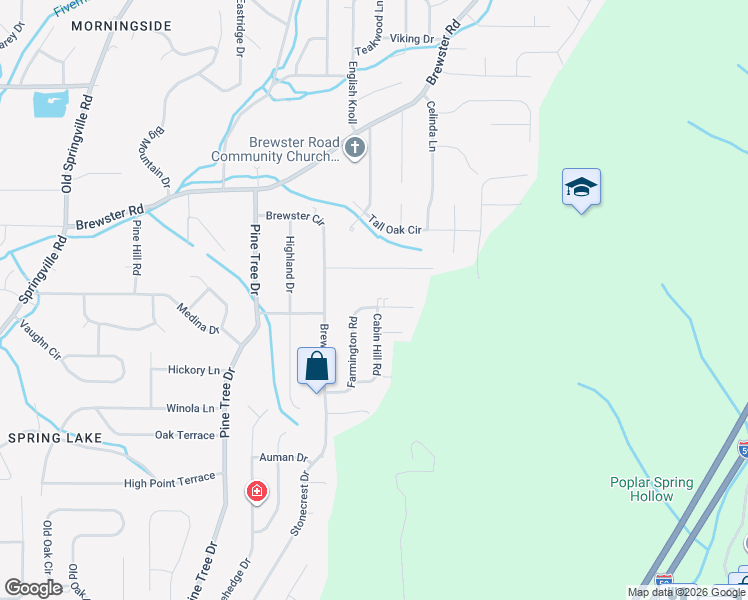 map of restaurants, bars, coffee shops, grocery stores, and more near 1464 Farmington Rd in Birmingham