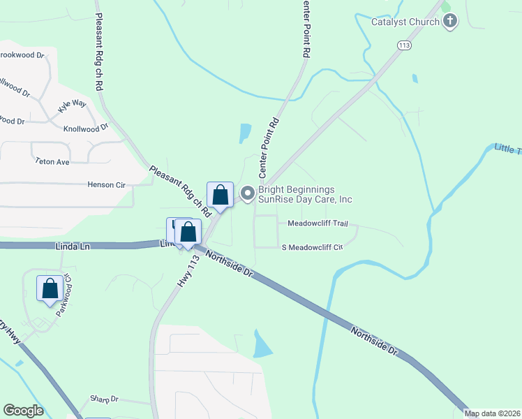map of restaurants, bars, coffee shops, grocery stores, and more near 30 West Meadowcliff Circle in Carrollton