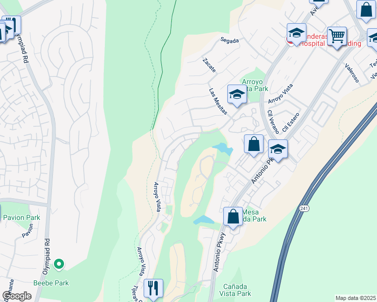 map of restaurants, bars, coffee shops, grocery stores, and more near 4 Pinzon in Rancho Santa Margarita