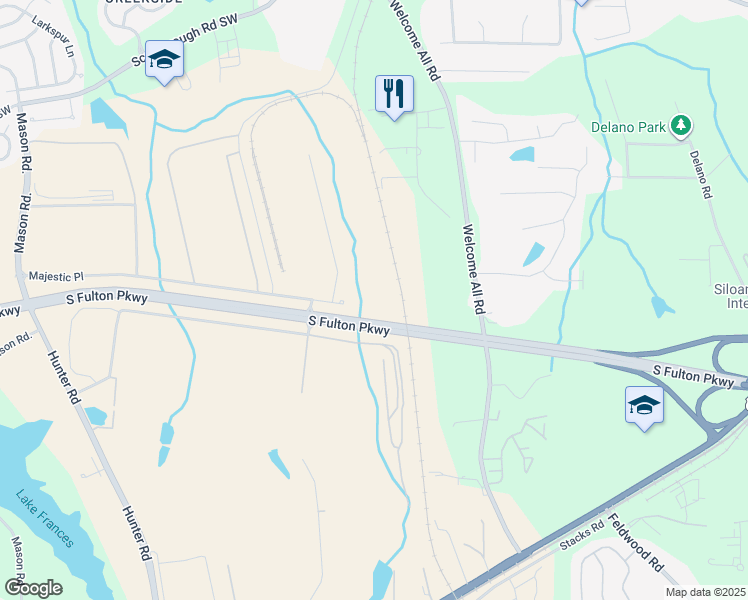 map of restaurants, bars, coffee shops, grocery stores, and more near in Atlanta