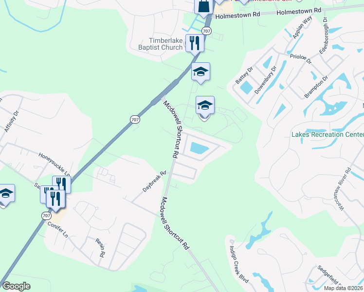 map of restaurants, bars, coffee shops, grocery stores, and more near 216 Sancroft Lane in Myrtle Beach