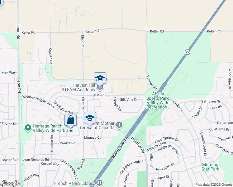 map of restaurants, bars, coffee shops, grocery stores, and more near in Riverside County