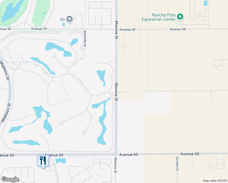 map of restaurants, bars, coffee shops, grocery stores, and more near Monroe Street in Thermal