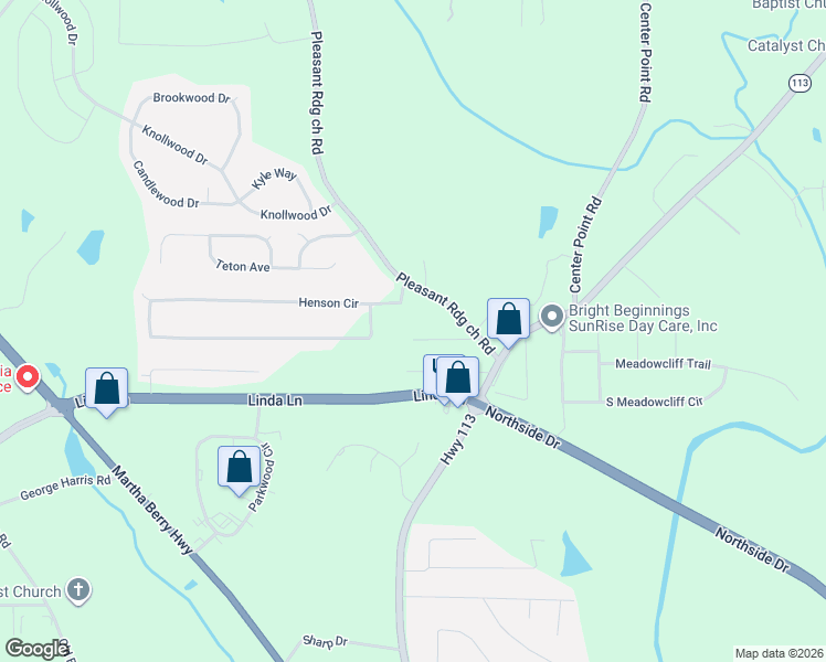 map of restaurants, bars, coffee shops, grocery stores, and more near 70 Mary Lane in Carrollton