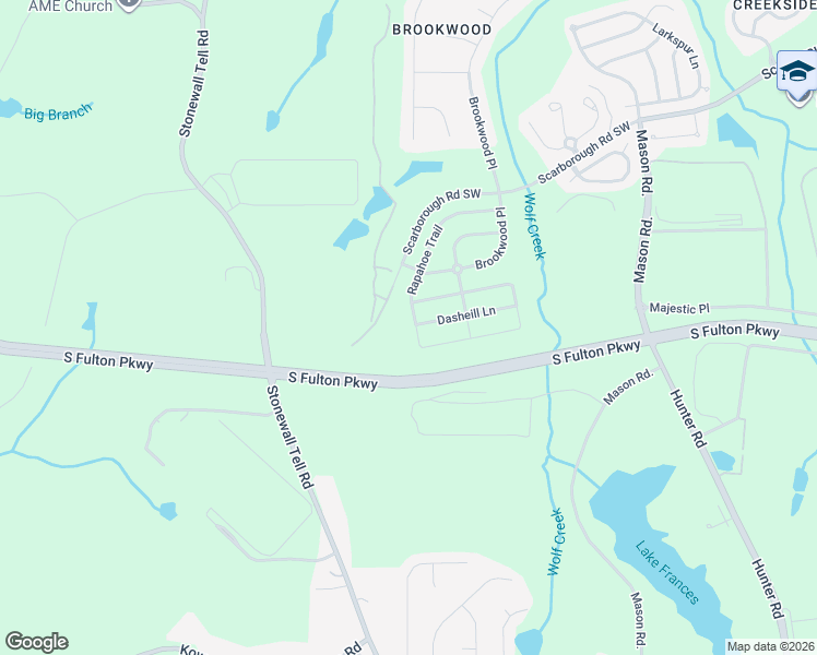 map of restaurants, bars, coffee shops, grocery stores, and more near 4987 Rapahoe Trail in Atlanta