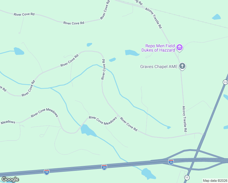 map of restaurants, bars, coffee shops, grocery stores, and more near 400 River Cove Road in Social Circle