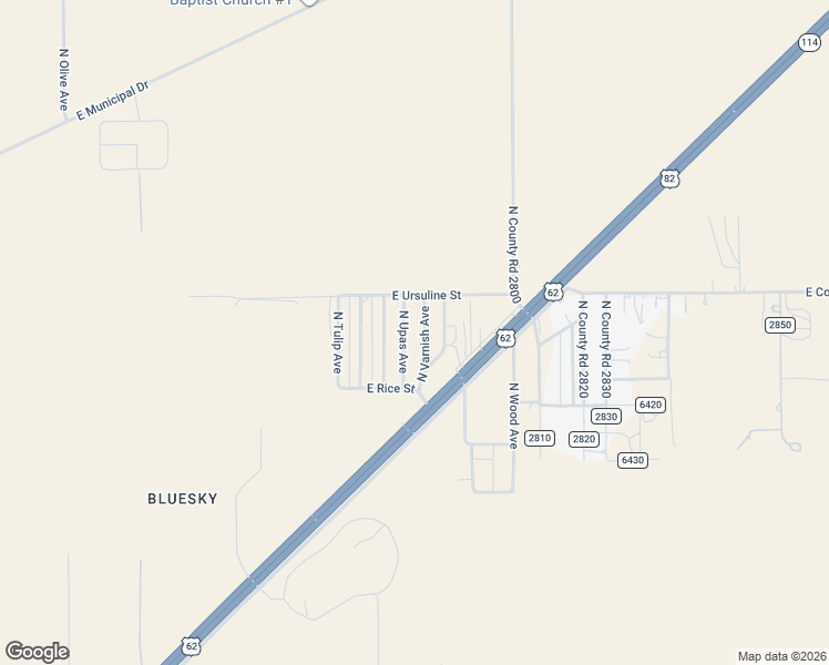 map of restaurants, bars, coffee shops, grocery stores, and more near 4701 East Rice Street in Lubbock