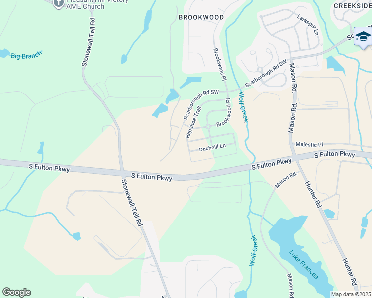 map of restaurants, bars, coffee shops, grocery stores, and more near 4969 Rapahoe Trail in College Park