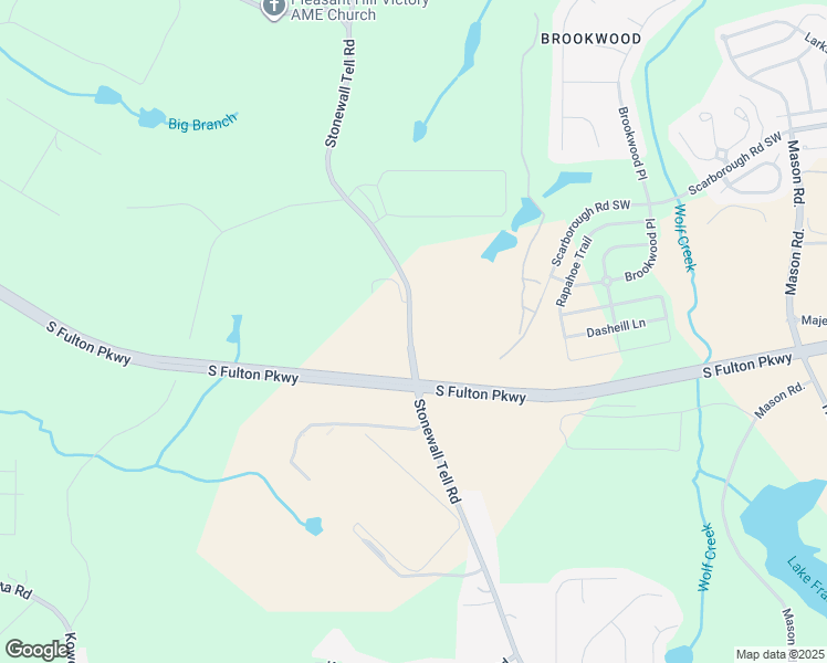 map of restaurants, bars, coffee shops, grocery stores, and more near 4960 Stonewall Tell Road in College Park