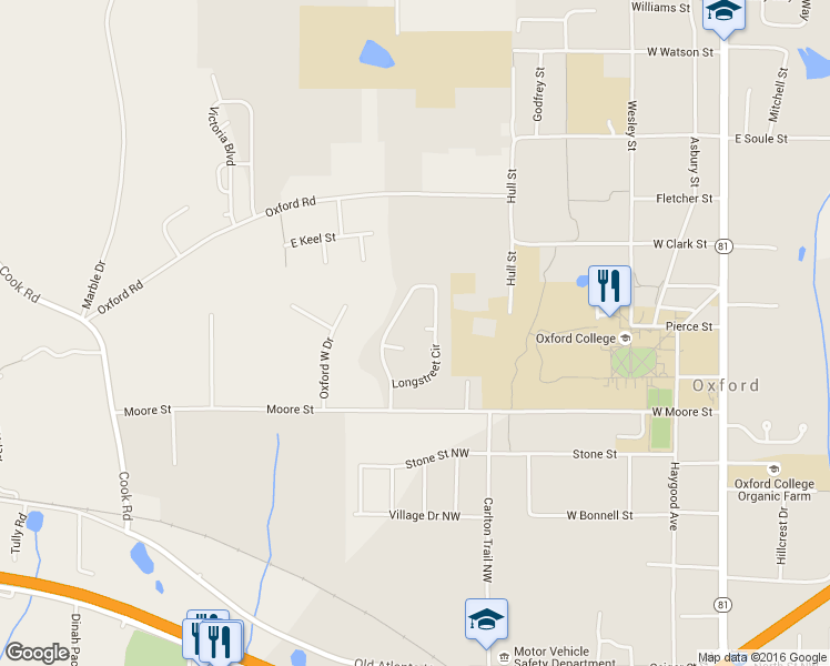 map of restaurants, bars, coffee shops, grocery stores, and more near 130 Hopkins Court in Oxford