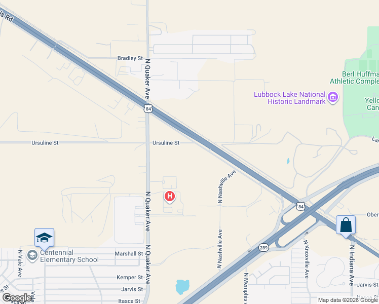 map of restaurants, bars, coffee shops, grocery stores, and more near 4027 Clovis Ard in Lubbock