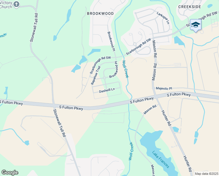 map of restaurants, bars, coffee shops, grocery stores, and more near 529 Dasheill Lane in Atlanta