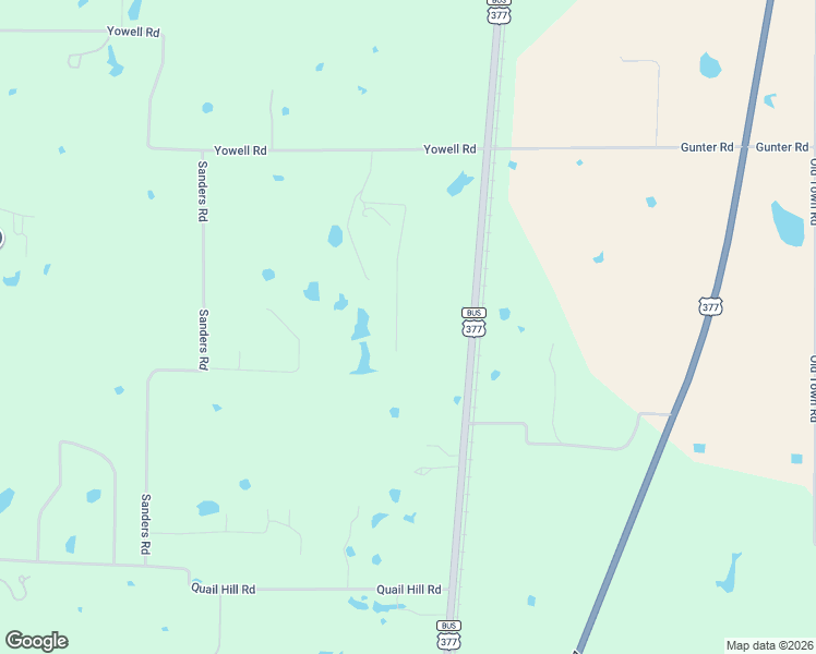 map of restaurants, bars, coffee shops, grocery stores, and more near 2595-2677 U.S. 377 Business in Whitesboro