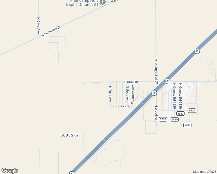 map of restaurants, bars, coffee shops, grocery stores, and more near 1933 North Tulip Avenue in Lubbock