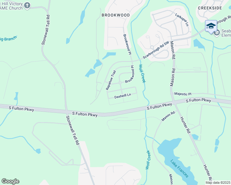 map of restaurants, bars, coffee shops, grocery stores, and more near 5152 Rapahoe Trail in Atlanta