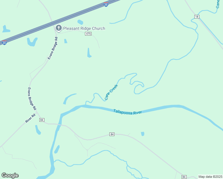 map of restaurants, bars, coffee shops, grocery stores, and more near County Road 475 in Heflin