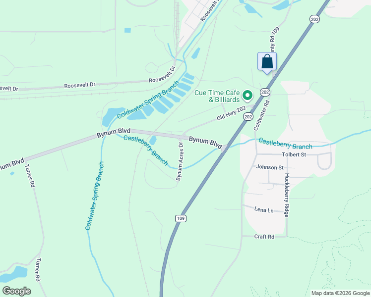 map of restaurants, bars, coffee shops, grocery stores, and more near 85 Bynum Acres Drive in Anniston