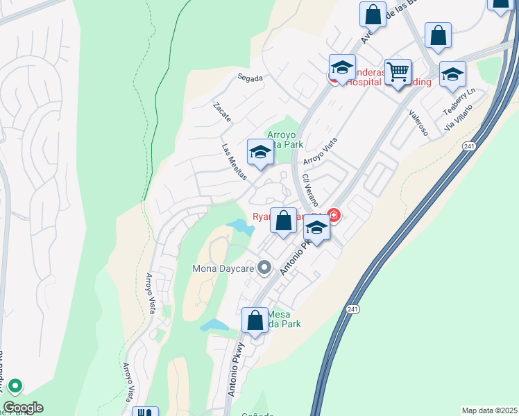 map of restaurants, bars, coffee shops, grocery stores, and more near 11 Pasto Rico in Rancho Santa Margarita