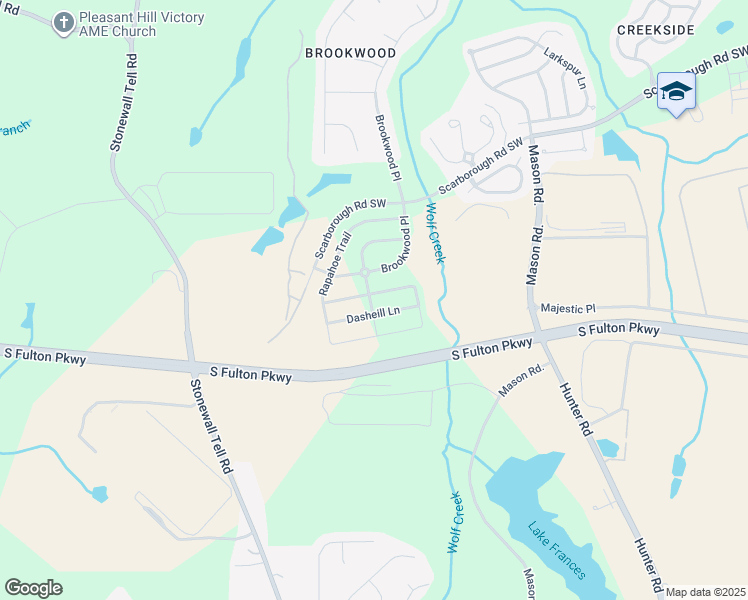 map of restaurants, bars, coffee shops, grocery stores, and more near 5138 Rapahoe Trail in Atlanta