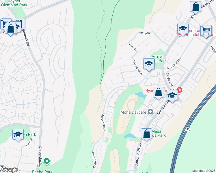 map of restaurants, bars, coffee shops, grocery stores, and more near 10 Sequero in Rancho Santa Margarita