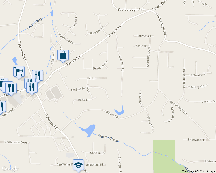 map of restaurants, bars, coffee shops, grocery stores, and more near 227 Fairfield Dr in Ellenwood