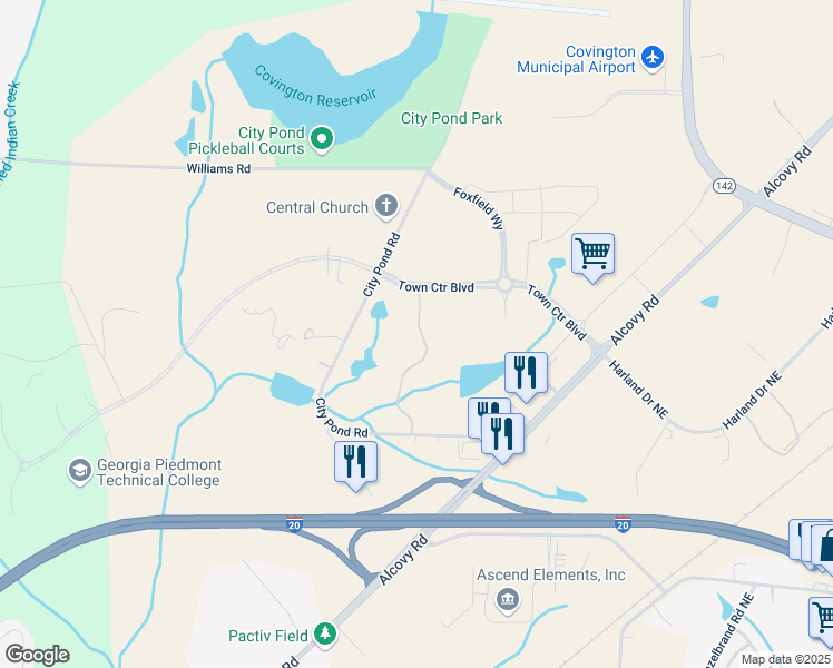 map of restaurants, bars, coffee shops, grocery stores, and more near in Covington