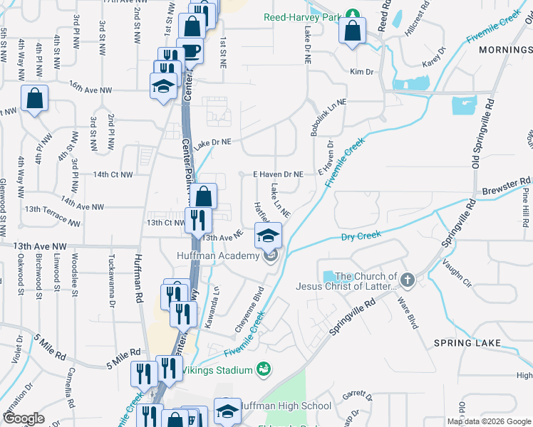 map of restaurants, bars, coffee shops, grocery stores, and more near 1313 Hatfield Lane in Birmingham
