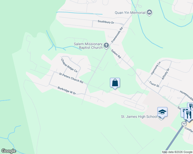 map of restaurants, bars, coffee shops, grocery stores, and more near 11245 Freewoods Road in Myrtle Beach