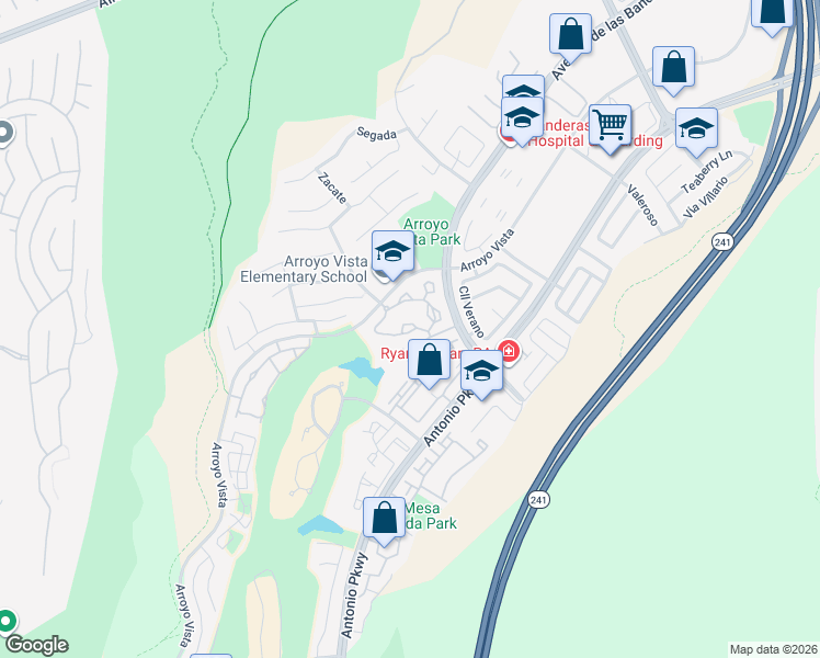 map of restaurants, bars, coffee shops, grocery stores, and more near 9 Pasto Rico in Rancho Santa Margarita