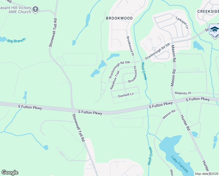 map of restaurants, bars, coffee shops, grocery stores, and more near 4965 Rapahoe Trail in Atlanta