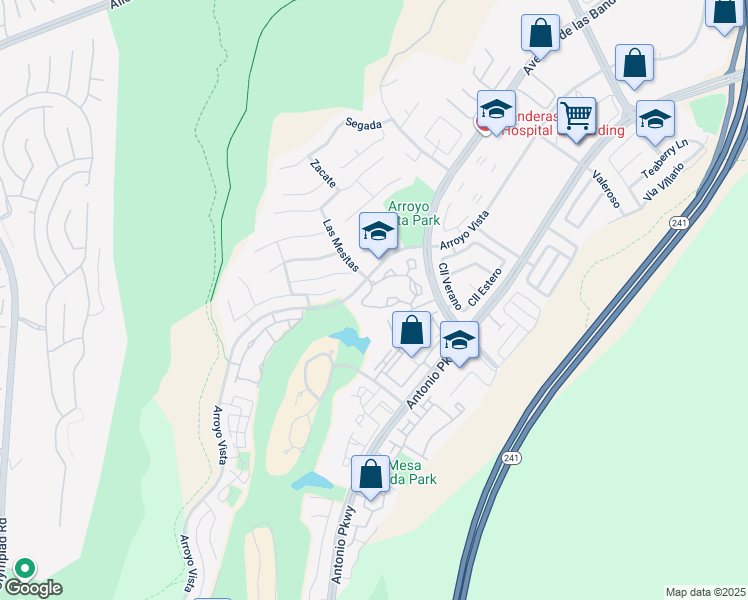 map of restaurants, bars, coffee shops, grocery stores, and more near 22 Pasto Rico in Rancho Santa Margarita