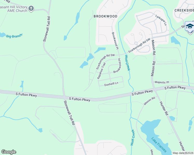 map of restaurants, bars, coffee shops, grocery stores, and more near 4965 Rapahoe Trail in Atlanta