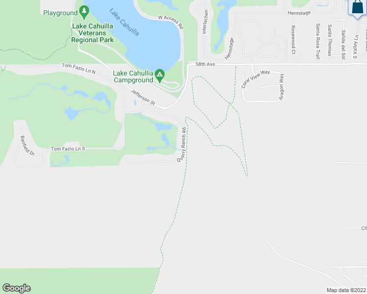 map of restaurants, bars, coffee shops, grocery stores, and more near 58765 Quarry Ranch Road in La Quinta