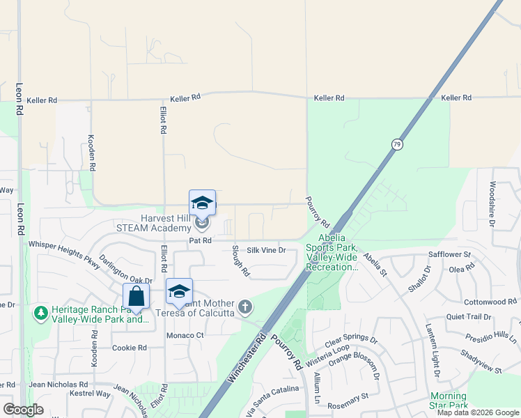 map of restaurants, bars, coffee shops, grocery stores, and more near 31863 Ruft Road in Winchester