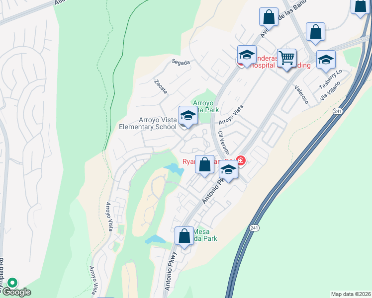 map of restaurants, bars, coffee shops, grocery stores, and more near 28 Pasto Rico in Rancho Santa Margarita