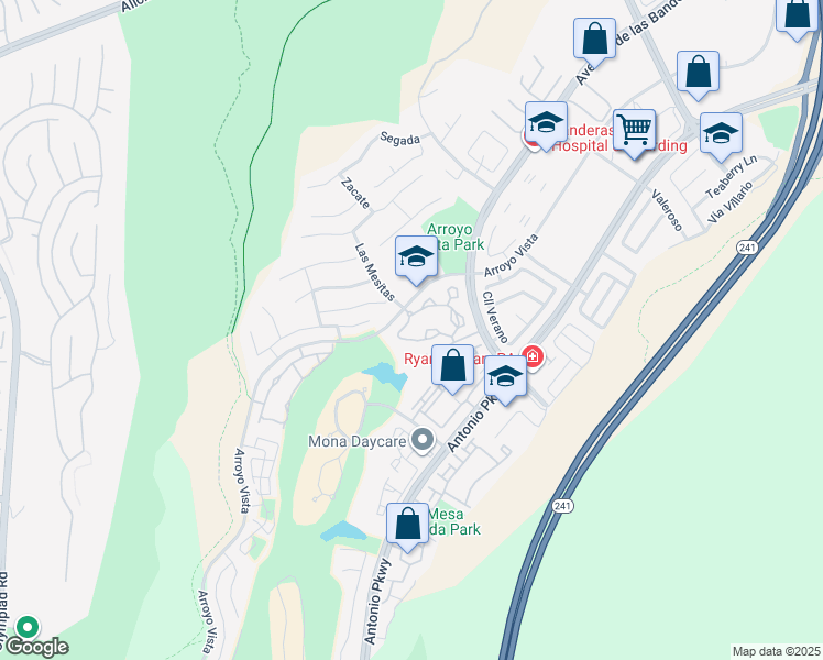 map of restaurants, bars, coffee shops, grocery stores, and more near 30 Pasto Rico in Rancho Santa Margarita