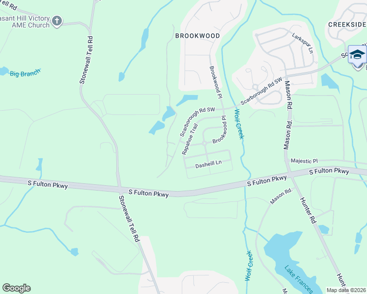 map of restaurants, bars, coffee shops, grocery stores, and more near 4957 Rapahoe Trail in Atlanta