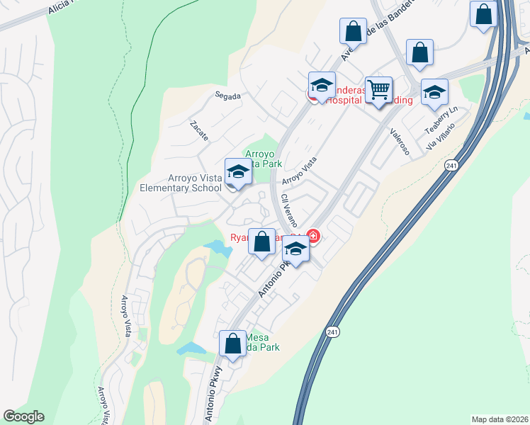 map of restaurants, bars, coffee shops, grocery stores, and more near 2 Pasto Rico in Rancho Santa Margarita