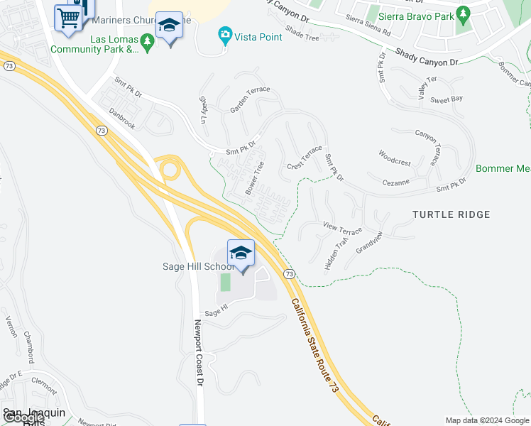 map of restaurants, bars, coffee shops, grocery stores, and more near 64 Greenhouse in Irvine