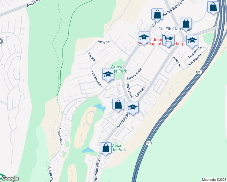 map of restaurants, bars, coffee shops, grocery stores, and more near 75 Pasto Rico in Rancho Santa Margarita
