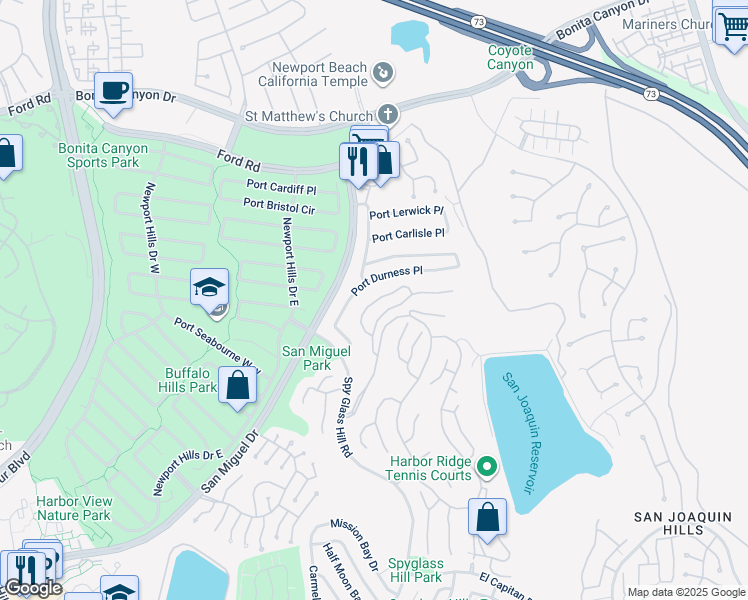 map of restaurants, bars, coffee shops, grocery stores, and more near 31 Monaco in Newport Beach
