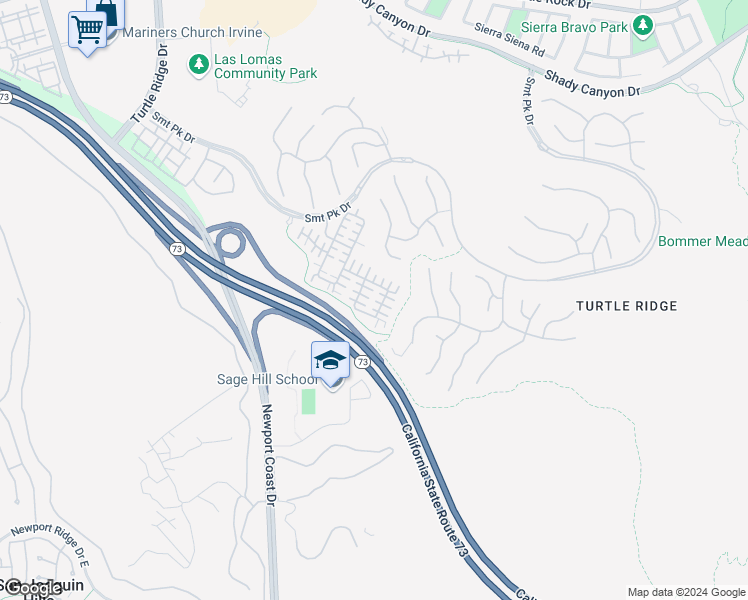 map of restaurants, bars, coffee shops, grocery stores, and more near 66 Greenhouse in Irvine