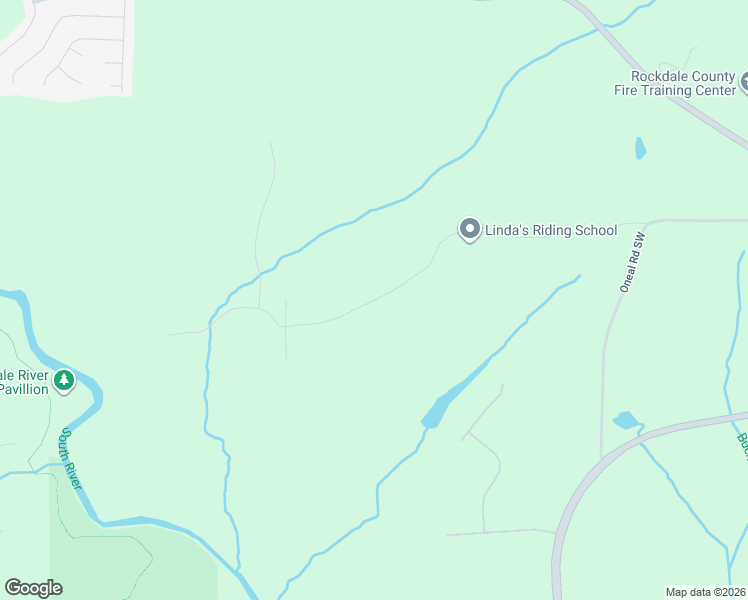 map of restaurants, bars, coffee shops, grocery stores, and more near 3505 Daniels Bridge Road in Conyers