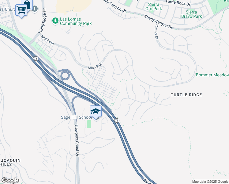 map of restaurants, bars, coffee shops, grocery stores, and more near 147 Canyoncrest in Irvine