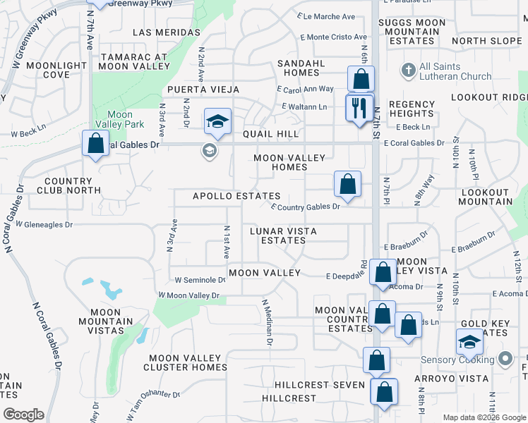 map of restaurants, bars, coffee shops, grocery stores, and more near 15023 N 1st St in Phoenix