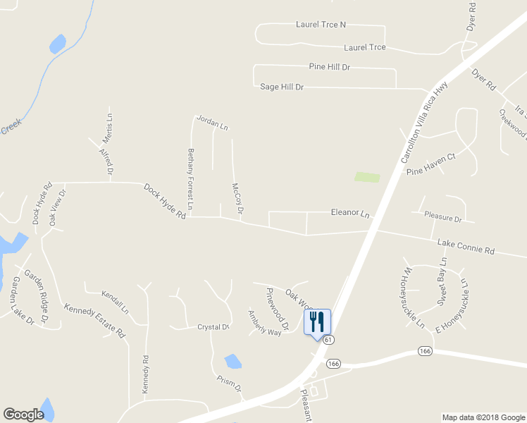 map of restaurants, bars, coffee shops, grocery stores, and more near 24 Meadow Wood Way in Carrollton